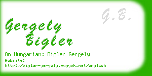 gergely bigler business card